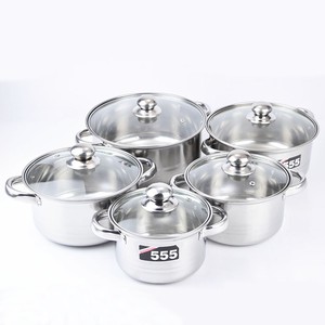 Thiết Kế Mới Tất Cả Các Kích Thước Thép Không Gỉ Cookware Set/Kho Nồi/Nồi Súp Với Nắp Thủy Tinh - Product Image 1