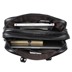 Hot Luxury Vintage Genuine <strong>Leather</strong> <strong>Briefcase</strong> for Men Soft Office Business Bag with High Quality - Product Image 3