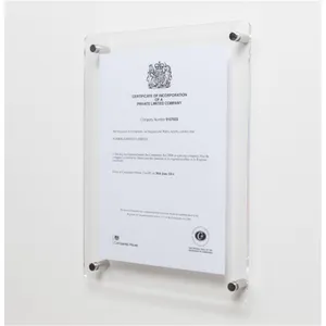 Clear A4 Acrylic Certificate Frame, Wall Mount A5 Acrylic Photo Frames