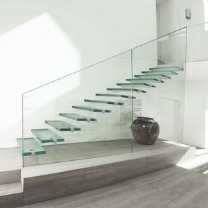 <span class=keywords><strong>Escaleras</strong></span> flotantes <span class=keywords><strong>de</strong></span> cristal prefabricadas LED para uso doméstico, bajo precio - Product Image 6