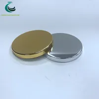 Dorado/plateado Metal aluminio vidrio vela tarro tapa de Metal