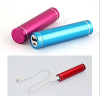 Banque d'alimentation pour téléphone portable en aluminium, téléphone portable, smartphone, 2600 mAh, alimentation mobile, batterie USB portable