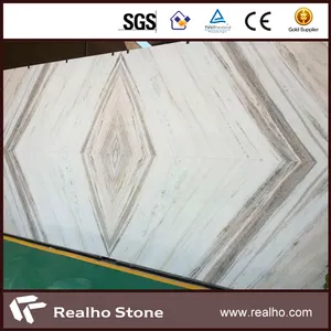 Low Price Bookmatched Slab Palissandro Classico White Marble With Dark Veins