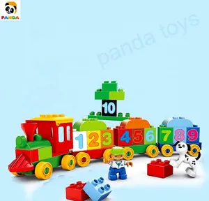 SHANTOU building block plastic blocks DIY toys Digital train Building block train toys PA04021