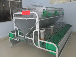 commercial rabbit cages of 2 or 3 tires with rabbit plastic slat floor(rabbit cage-028)