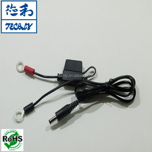 Jeu de câbles SPT-1 18AWG avec prise DC 5521 Fusible de moulage 3A Connexion enfichable à borne annulaire 8.5mm - Product Image 3