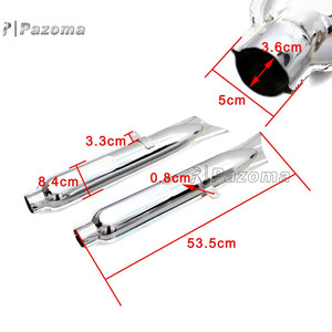 Tubos de Escape de Motocicleta, Silenciadores de Cola de Pez Cromados para BMW K750 M1 M72 R71 R12 <span class=keywords><strong>Dnepr</strong></span> MT12 URAL - Product Image 6
