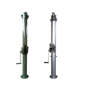 Mât <span class=keywords><strong>télescopique</strong></span> portable en aluminium de 5 m avec système de treuil manuel pour antenne extérieure, <span class=keywords><strong>trépied</strong></span> autoportant - Product Image 3