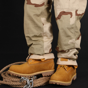 Venta al por mayor hombre Boot Classic de cuero nobuck amarilla y tela de arranque botas de acero bota de trabajo - Product Image 6