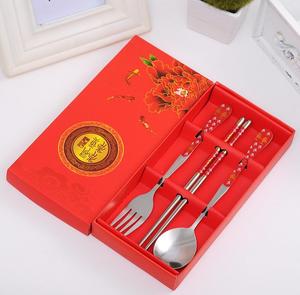 Set de baguettes, fourchette et cuillère, 3 en 1, cadeau de mariage, fête, livraison pour les invités - Product Image 2