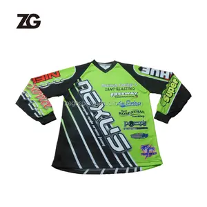 Factory Custom Sublimation Printing Downhill Cycling BMX Jersey For Team Work/Custom Long sleeve shirts for men