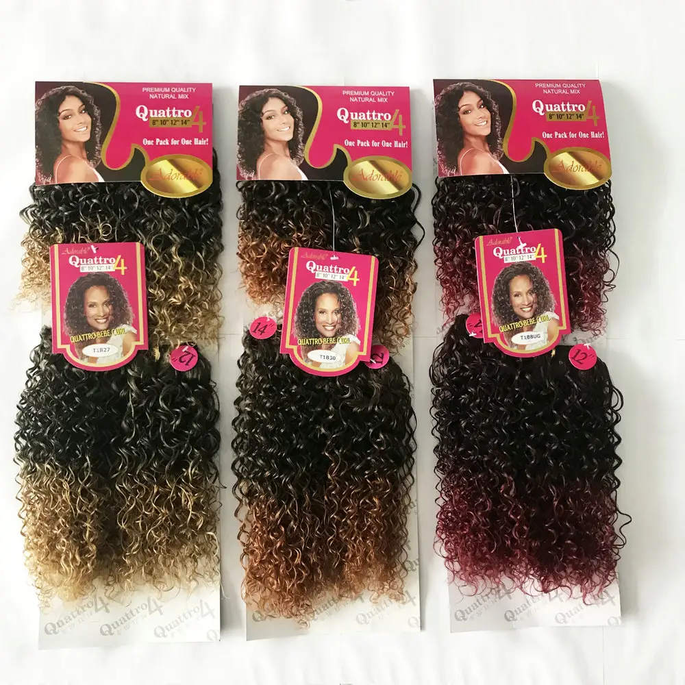 Chịu Nhiệt Bebe Curl Tóc Tổng Hợp Afro Kinky Curl 4 Cái Trong Một Gói