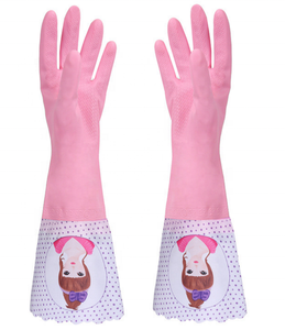 GC2008 Long Caoutchouc Fournitures de cuisine imperméable durable PVC plus velours gants de vaisselle ménage <span class=keywords><strong>voiture</strong></span> nettoyage gants chauds - Product Image 5