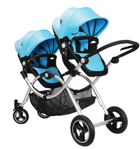 Xe Đẩy Chạy Bộ Revesal Sang Trọng Cho Cặp Song Sinh, Trẻ Sơ Sinh Có Thể Điều Chỉnh Ngồi Và Đứng Bé Twin Trend Xe Đẩy Đôi Xe Đẩy Em Bé - Product Image 5