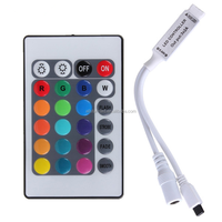 Haute Qualité Mini 24 Touches mini LED RVB Contrôleur DC12V 6A Sans Fil IR Télécommande RVB A MENÉ LA Mini Gradateur Pour SMD3528 5050 LED Bande