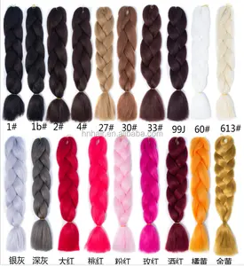 Cabelo sintético trançado ombre cor de 2 tons, cabelo jumbo para dreadlocks