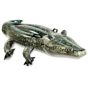 INTEX 57551 надувной реалистичный Аллигатор для катания на Gator, детская водная игрушка, плавающий бассейн