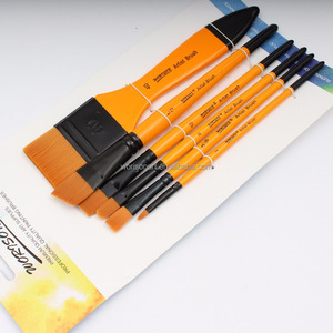 Set di 6 <span class=keywords><strong>Pennelli</strong></span> Arancioni per Artisti, Setole in Nylon per Acquerello, Acrilico e <span class=keywords><strong>Pittura</strong></span> a <span class=keywords><strong>Olio</strong></span>, Materiali per Disegno Artistico - Product Image 3