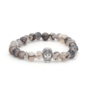 <span class=keywords><strong>Super</strong></span> héros Spider-Man bijoux hommes 8mm <span class=keywords><strong>Dragon</strong></span> Agate perles de pierre naturelle Cool Rock Bracelet pour hommes bijoux - Product Image 2
