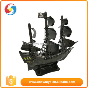 3D papier artisanat jouets NOIR PERLE <span class=keywords><strong>BATEAU</strong></span> papier puzzle set jouets pour enfants - Product Image 4