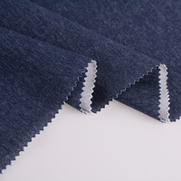 Tissu tricoté interlock teint en pièce 75% polyester 25% coton, lié à un tissu non tissé pour costume de loisirs