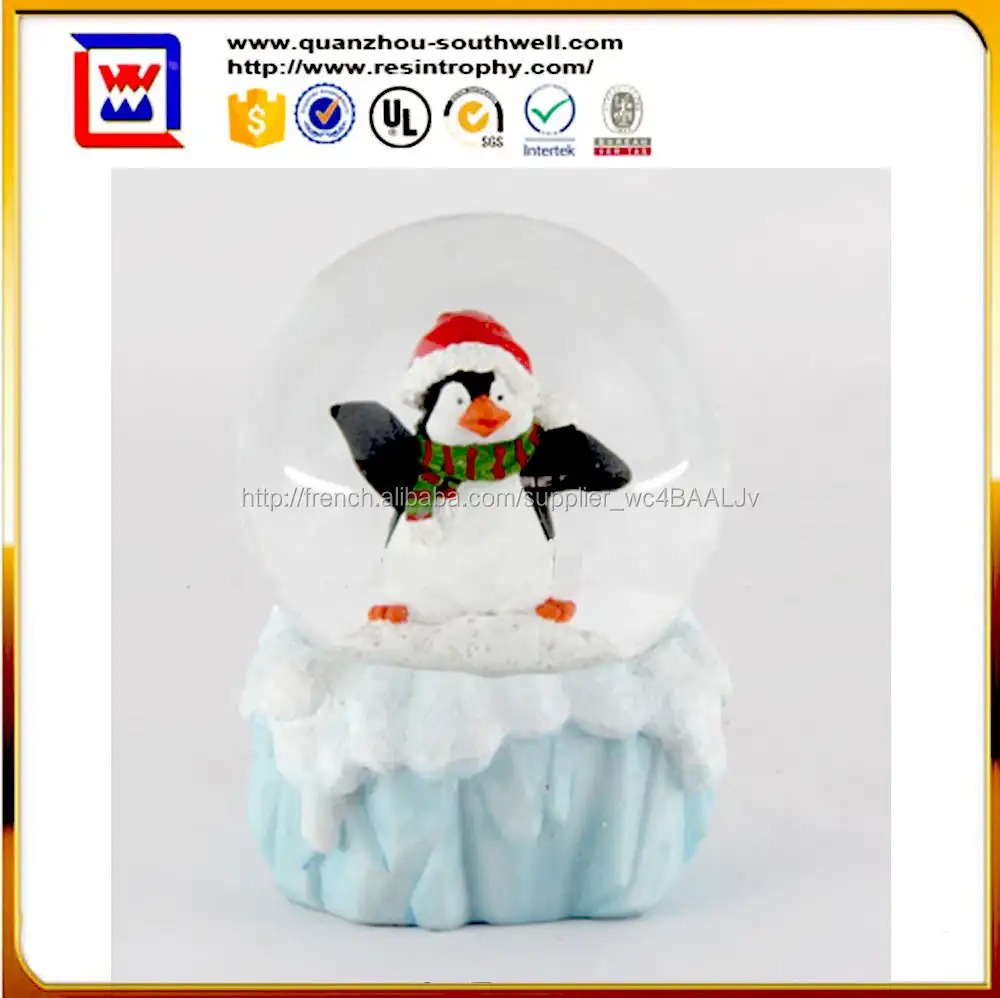 2016 vol fée pingouin neige globe mini neige globe pour vente