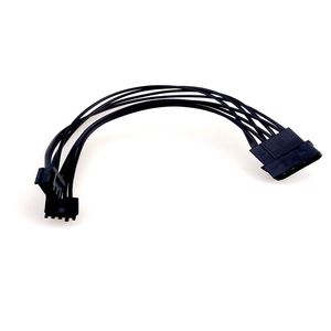 Connettore di alimentazione da Molex a doppio floppy. Connettore per unità floppy con cavi e connettori neri. Cavo di collegamento per pinout del sistema di fissaggio - Product Image 2