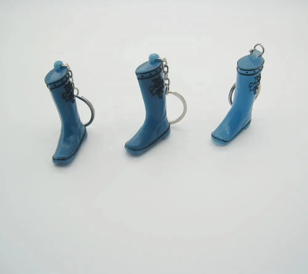 Gantungan Kunci Bot Hujan Mini PVC Kustom 3D