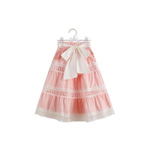 Mooie baby meisje zomer katoen maxi rok kleding boog kinderen meisje groothandel lange rokken