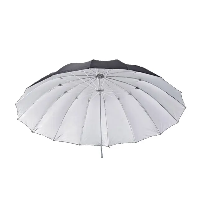 OEM foto paraplu maat 55 "140 cm Fotostudio Flitslicht Reflector Reflecterende Zwart Sliver wit Fotografie Paraplu