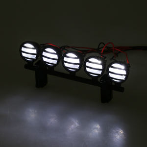 Tamiya Axial <span class=keywords><strong>Rcok</strong></span> Crawler RPM Juego de barras de luz de montaje en techo Chrome 5 Light - Product Image 1