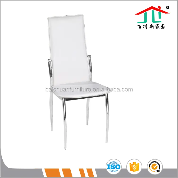 Nero Superficie IN PVC Rigido In Metallo Gambe Cromate KD Dinning Chair