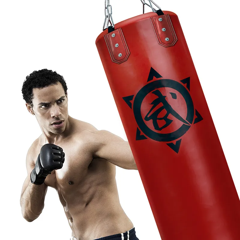 custom mma kicking bag hanging empty punching bag