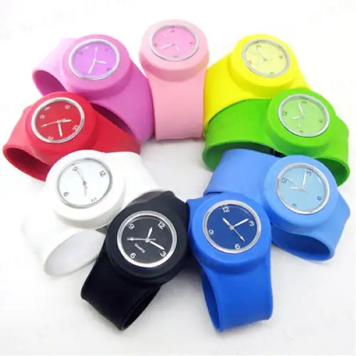 Montre Quartz en Silicone pour enfants, bracelet en caoutchouc, mode Sport, 5 pièces