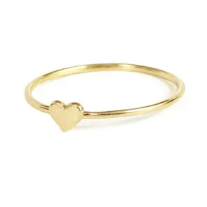 Customized 925 silver with 18k gold plated jewelry, Small MOQ heart and flower midid personalized ring for women