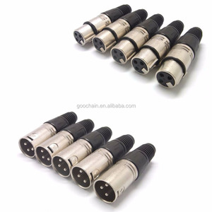 Connecteur de microphone <span class=keywords><strong>XLR</strong></span> 3 broches à souder, 5 mâles + 5 femelles, <span class=keywords><strong>prise</strong></span> <span class=keywords><strong>audio</strong></span> pour microphone - Product Image 1