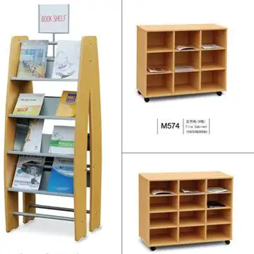 Bibliothèque scolaire et de bureau, étagère de lecture pour livres avec cadre métallique