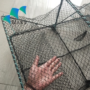 60*40*22cm Square Crab/<strong>Lobster</strong>/Fish <strong>Pot</strong> Netting Spring Folding Steel Crab Cage <strong>for</strong> <strong>Sale</strong> - Product Image 1