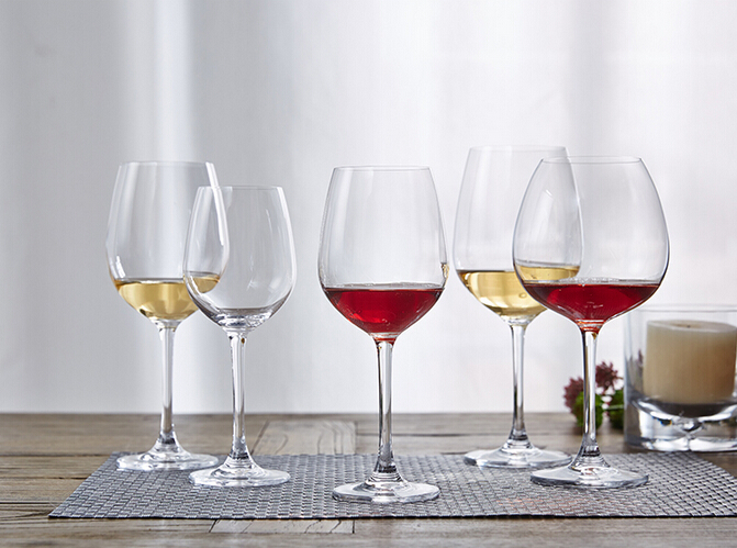 KW-007 24-Ounce Classic White Wine Glass Set Clear 3-Piece top quality