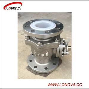 JIS10K 25A SCS14 en acier inoxydable avec bride de revêtement <span class=keywords><strong>PFA</strong></span> vanne à bille - Product Image 4