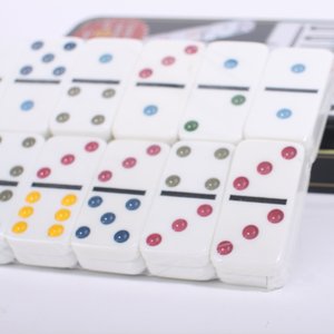 डबल <span class=keywords><strong>12</strong></span> रंग की प्लास्टिक <span class=keywords><strong>dominoes</strong></span> टुकड़े - Product Image 3