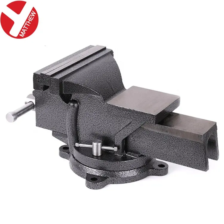 Steel Black Heavy Duty Bench Vise With 360 Degree Free Rotate Mounting Base
