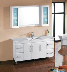 Hotel Australia Customized Washing Basin PVC Floor Bathroom <strong>Vanity</strong> <strong>Unit</strong> <strong>Wood</strong> Mirrored Hanging Sink Bathroom Cabinet Set - Product Image 3