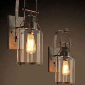 Lámpara de pared retro Edison, lámpara rústica industrial, candelabro de diseño vintage para loft