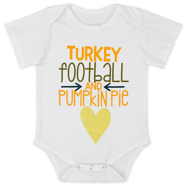 На День Благодарения с коротким рукавом Lap плечо белый детское боди