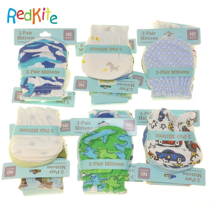 Wholesale Funny Infant Baby Teething Mitten Latest Cotton Mitten Set Baby Teething Glove