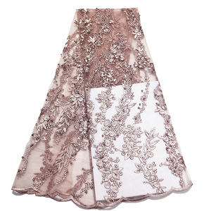 メッシュゴールドアフリカ刺繍レース生地広州ガーナ - Product Image 2