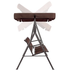 Canapé balançoire pour 3 personnes, canopée d'extérieur, pour jardin, porche, patio, Convertible - Product Image 3