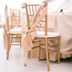 Phổ biến thiết kế nhôm trắng và vàng đám cưới bán buôn nhựa tiffany ghế trung quốc