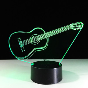3D Đèn Guitar 7 Màu Led Night Đèn Cho Trẻ Em Cảm Ứng Led USB Bảng Lampara Lampe Bé Ngủ Đèn Với Cảm Biến Chuyển Động - Product Image 5